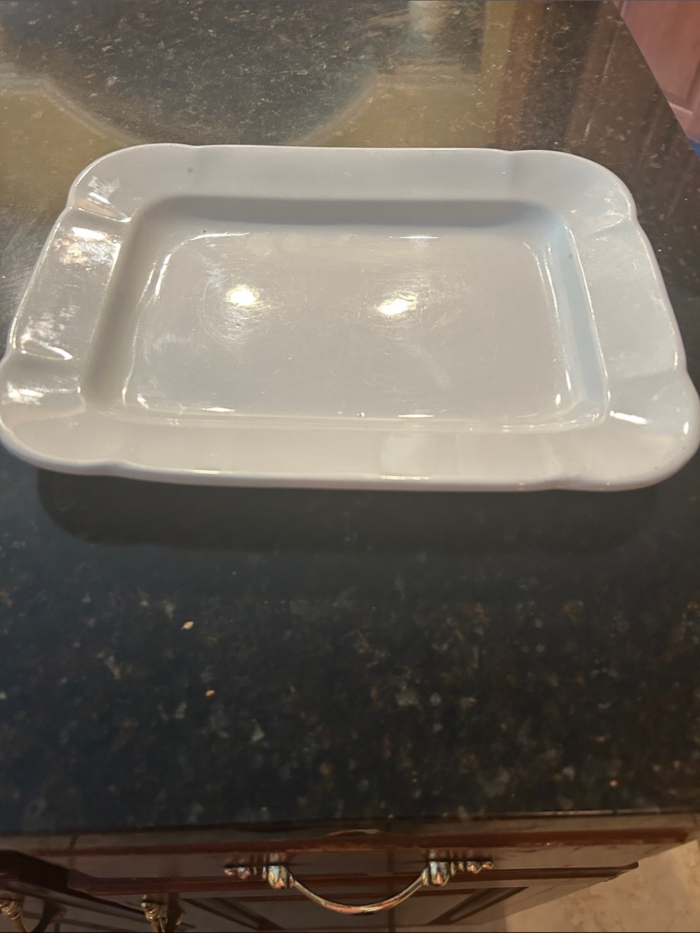 Royal Antique White Ironstone John Edwards Platter 8.5x12.5
